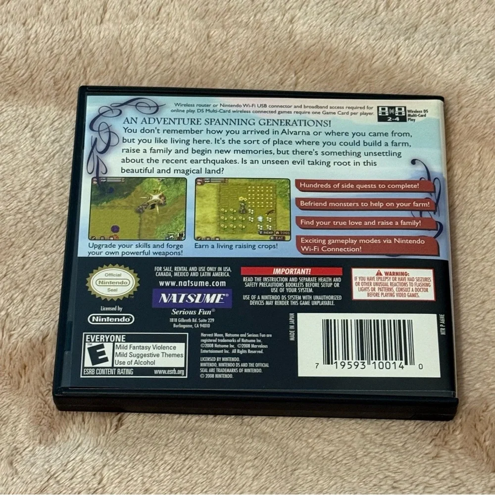 Rune Factory 2 Nintendo DS Game